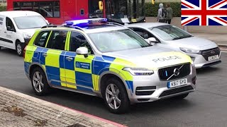Metropolitan Police Volvo XC90 Traffic Car Responding On Blue Lights And Sirens During BLM March.