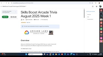 Skills Boost Arcade Trivia augustus 2025 week 1 || Laboplossing || Google Cloud Arcade 2025