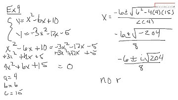 Nonlinear Systems of Equations (Solve Algebraically) part 2