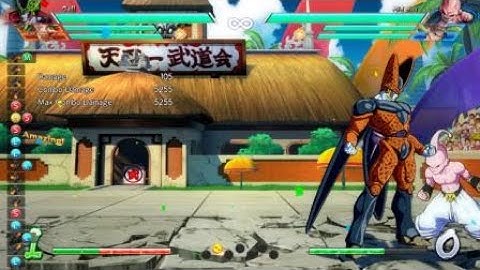 Cell Midscreen Combo using j.2M Extension with Broly Assist