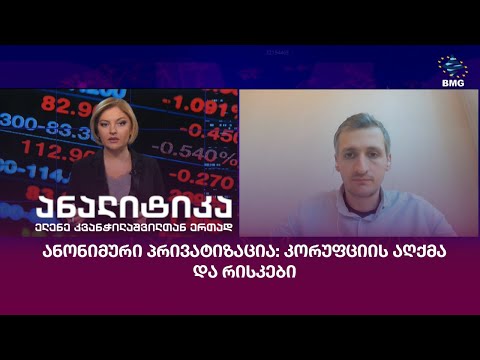 ანონიმური პრივატიზაცია: კორუფციის აღქმა და რისკები;