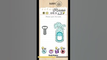 Brain Test level 35 ( Please open the soda.)