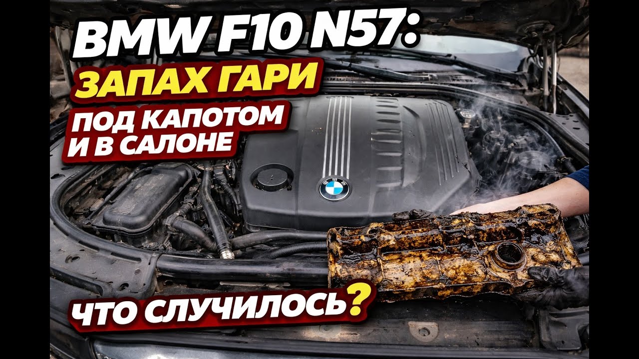 Потекла клапанная крышка на BMW F10 (N57) — замена и решение проблемы