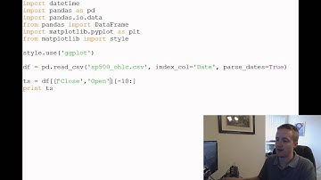 Python and Pandas for Sentiment Analysis and Investing 2 - Pandas Basics