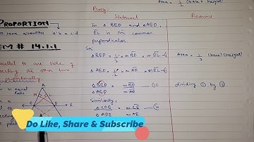 9th Class Math, Ch 14, Theorem#14.1.1 - 9th Class Math