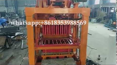 one button forming QT4 28 automatic concrete brick making machine mould changing video