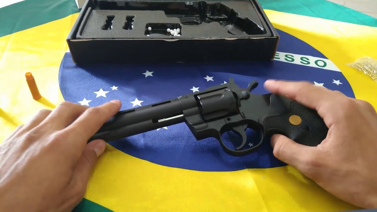 Revolver 357 Airsoft HFC Savaging Bull 6mm - Preto - Airsofts Brasil