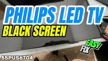 How to fix black screen PHILIPS LED TV 55PUS6704, disassemblig guide and replace backlight .no image