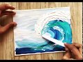 Impasto Waves Acrylic Painting - Time lapse