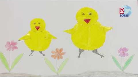 THỦ CÔNG 1 | XÉ DÁN HÌNH THÚ ĐƠN GIẢN - CON GÀ CON | SOBEE.VN