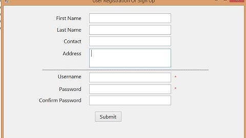 C# - Create User Registration Or Sign Up Form With SQL Server