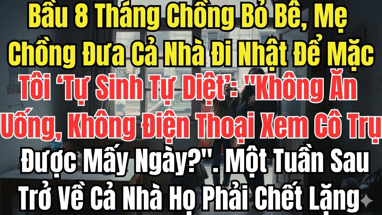 Bầu 8 Tháng Chồng Bỏ Bê, Mẹ Chồng Đưa Cả Nhà Đi Nhật Để Mặc Tôi 
