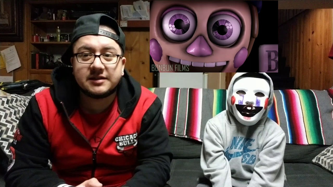 Reaction to Survive The Night (fnaf video) with puppet - YouTube