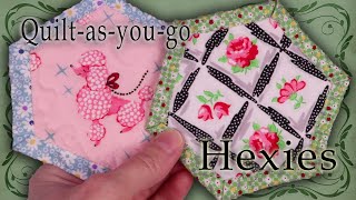 Making Hexies #1 - How to Make a Quilt as You Go Hexagon Quilt - DIY Hand Sewn and Hand Quilted