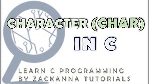 6. Character Data Type in C (char)