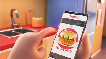 Grubhub ad but it speeds up when it is too much cringe