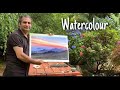 Watercolor Painting Landscape Mountains for Beginners