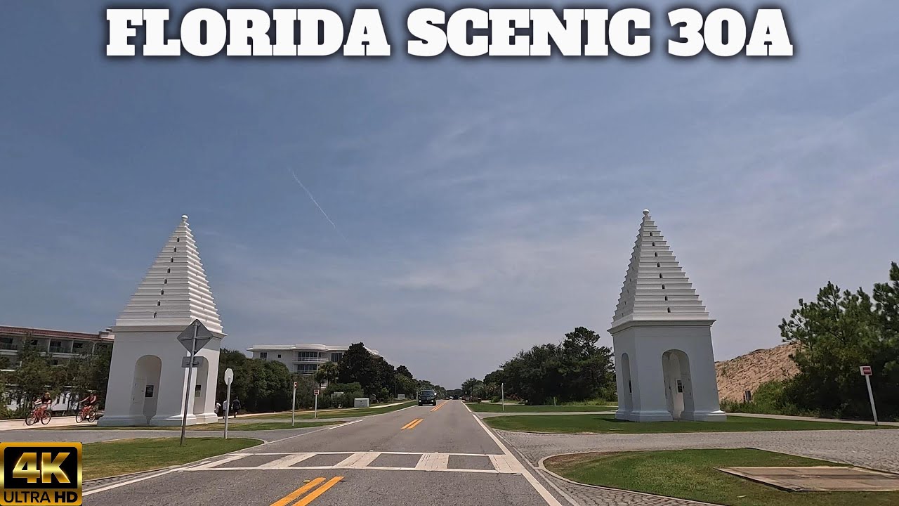 4K- Scenic 30A Driving Tour. Florida Beach Towns. USA - YouTube