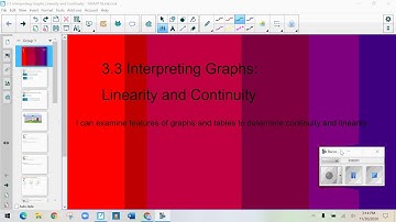 3.3 Interpreting Graphs Linearity and Continuity Video
