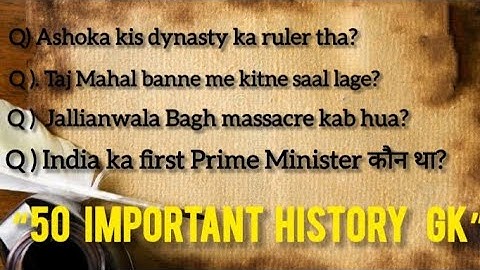 Indian History GK | Most Expected MCQs for Competitive Exams