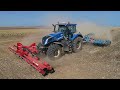 New Holland T8.410 + QUIVOGNE Gladiator 6m + Lemken | Napraforgó száraprítás és bedolgozás!