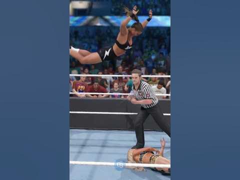 Ronda Rousey flying attack on Charlotte Flair #shorts #wwe #ufc #fight