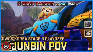 [ JunBin ] WRECKING HAVOC | Crazy Raccoon vs WAE | OWCS Korea Stage 3 Playoffs