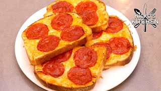 Garlic Toast Pizzas 🍕 Amazing Snack Recipe