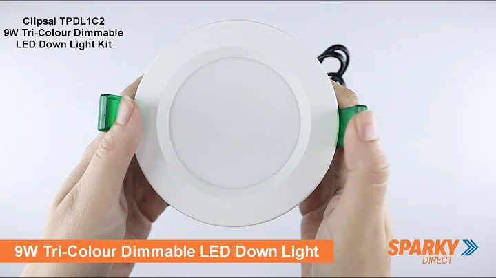 Clipsal TPDL1C2 9W Tri-Colour Dimmable LED Down Light Kit