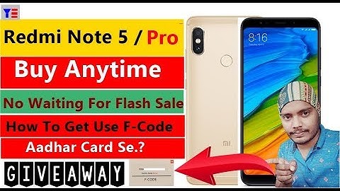 How To Buy Redmi Note 5 / Pro Anytime No Waiting For Flash Sale | How To Get Use F-Code l Giveaway