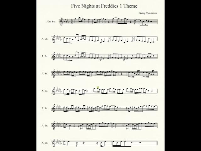 Five Nights At Freddy's Sheet music for Saxophone alto (Solo)