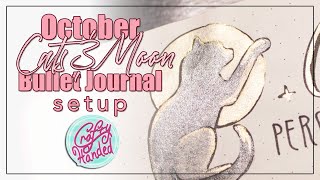 OCTOBER Bullet Journal Setup - Cats & Moon Series