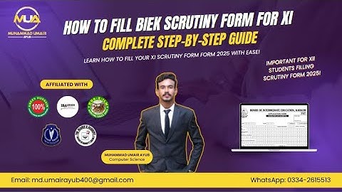 How to Fill BIEK Scrutiny Form for XI || Complete Step-by-Step Guide