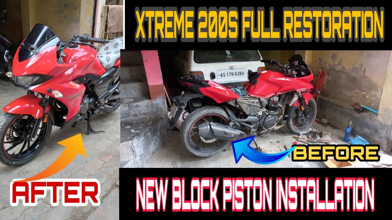 Hero Xtreme 200S New Block Piston Installation | Hero Xtreme 200S Restoration
