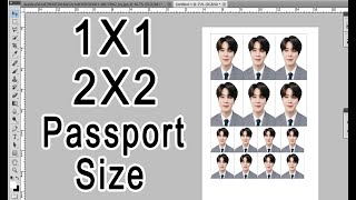 How to make 1x1 2x2 and passport size ID picture | Adobe Photoshop