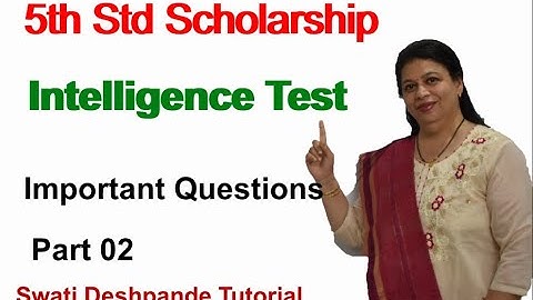 Scholarship 5th Std Intelligence Test - Important Questions Part 02