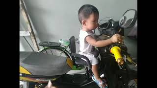 Boncengan anak bisa di lipat pasang di motor bebek astrea grand