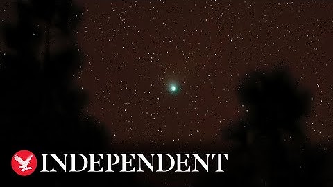 Rare green comet glows in London night sky