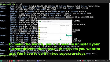 Replace NVIDIA non-free drivers with a different version with Manjaro Settings Manager
