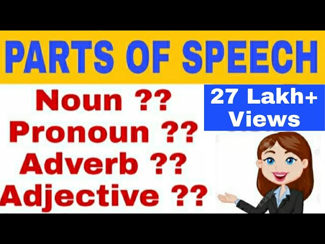 8 Parts Of Speech Noun Verb Pronoun Adjective Adverb Conjunction And More Youtube