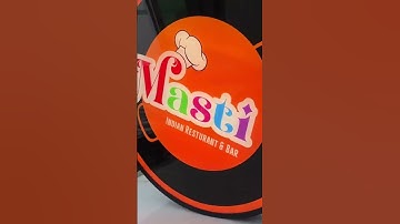 Custom LED Light Box Sign for Masti Indian Restaurant & Bar