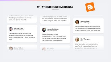 How To Add Responsive Animated Testimonials Section To Your Blogger Website