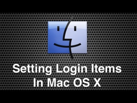 How To Set Up Login Items Within Mac OS X