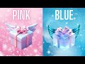 Choose your gift  2 gift box challenge pinkvsblue  pickonekickone wouldyourather