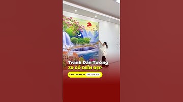 Tranh dán tường 3d phong cảnh khổ lớn #shorts #shortvideo