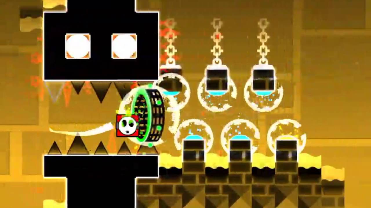 Geometry dash level 14 89% - YouTube