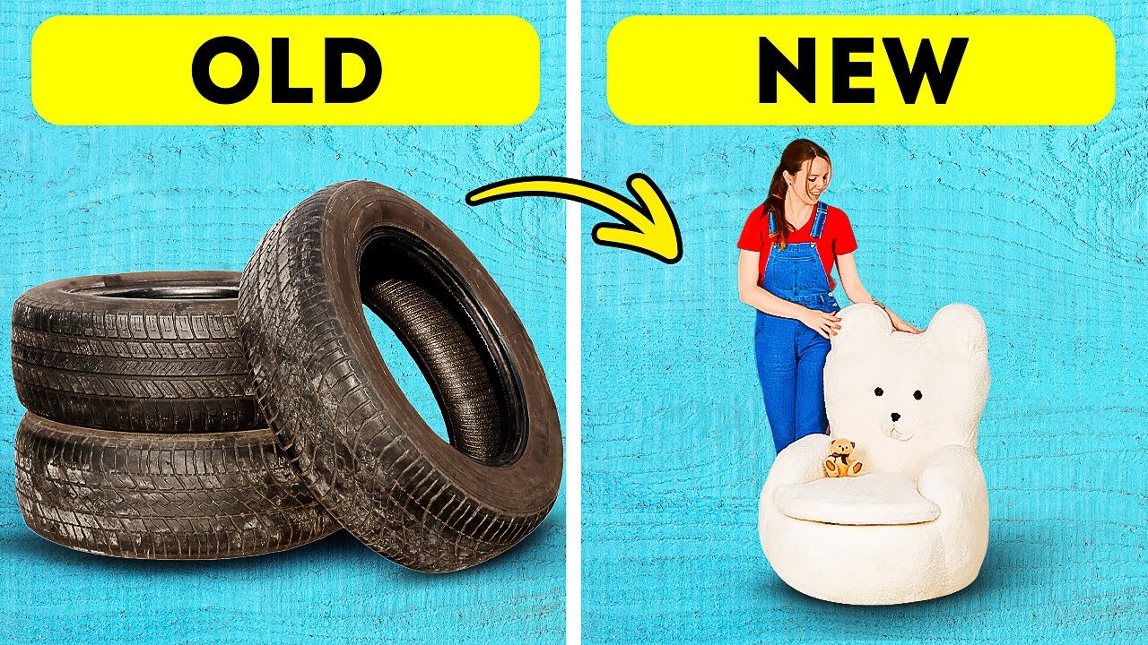 RECYCLING OLD TIRES: Amazing Crafts for Home and Backyard