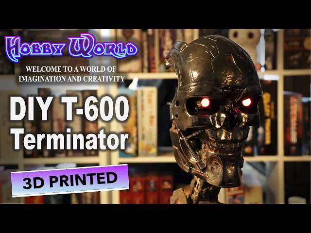 DIY 3D Printed T-600 Terminator Skull [3D Printed Movie Prop] 