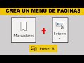 Menu de navegacion en Power BI con marcadores y objetos en POWER BI