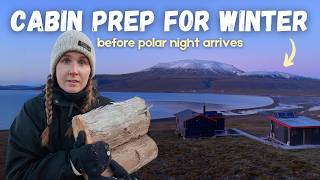 Cabin Winter Prep Stocking Firewood And Getting Ready For The Cold Svalbard